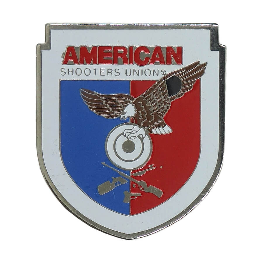 ピンズ AMERICAN SHOOTERS UNION 鷲 ライフル 留め具付き