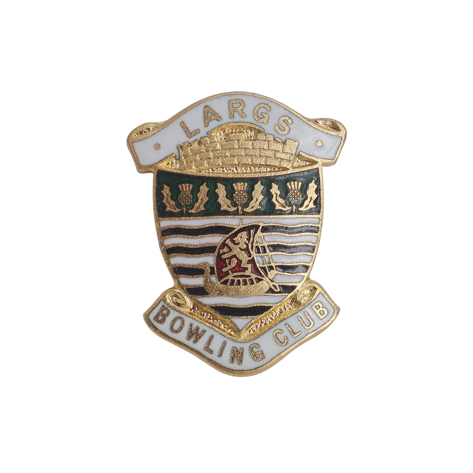 LARGS BOWLING CLUB ボウリング ピンバッジ 英国 ローンボウルズクラブ