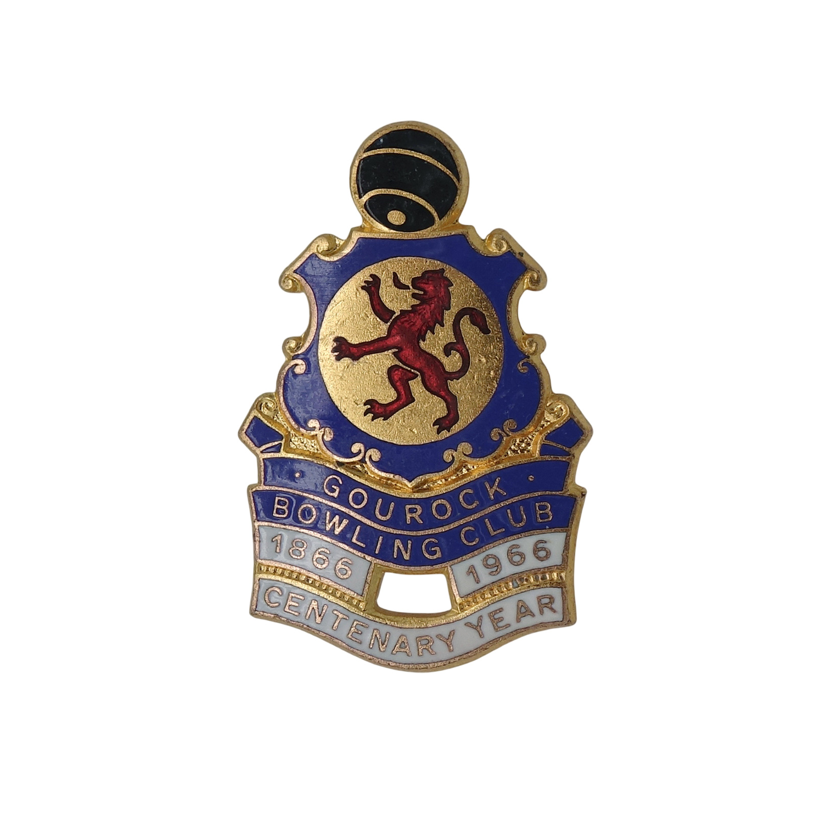 GOUROCK BOWLING CLUB ボウリング ピンバッジ 英国 ローンボウルズクラブ