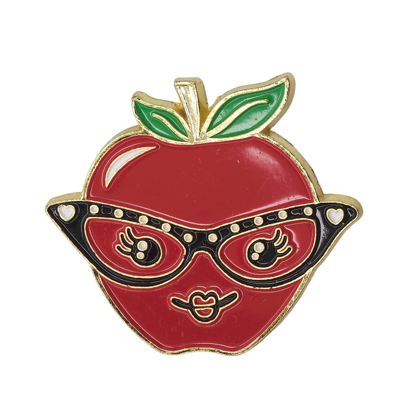 眼鏡をかけた林檎 ピンズ