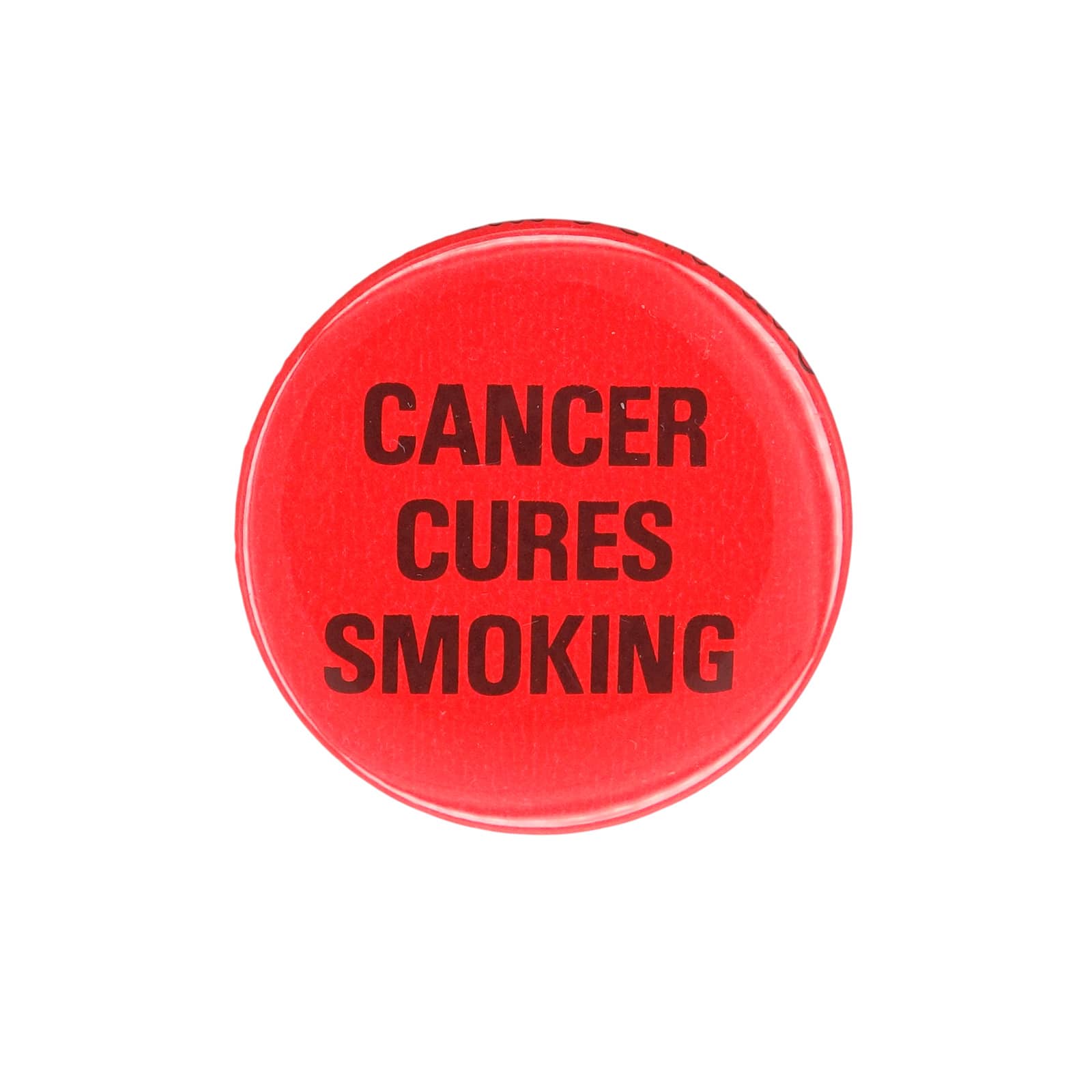 CANCER CURES SMOKING 缶バッジ バッチ 1973年