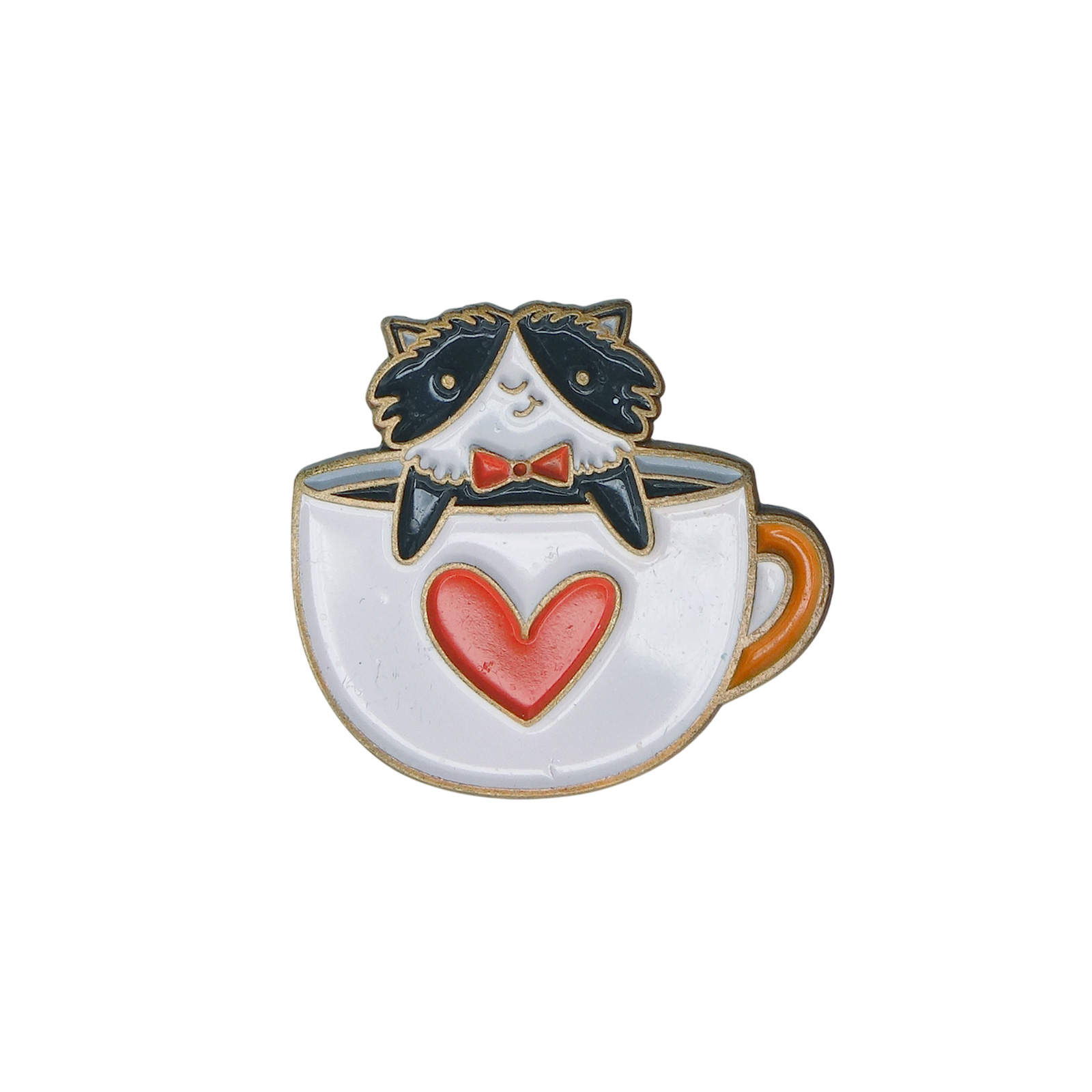 ティーカップに入った猫 ピンズ
