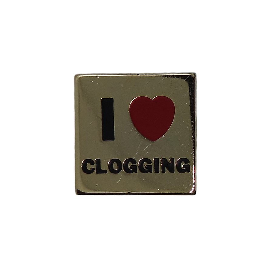 I Love CLOGGING ピンズ 留め具付き