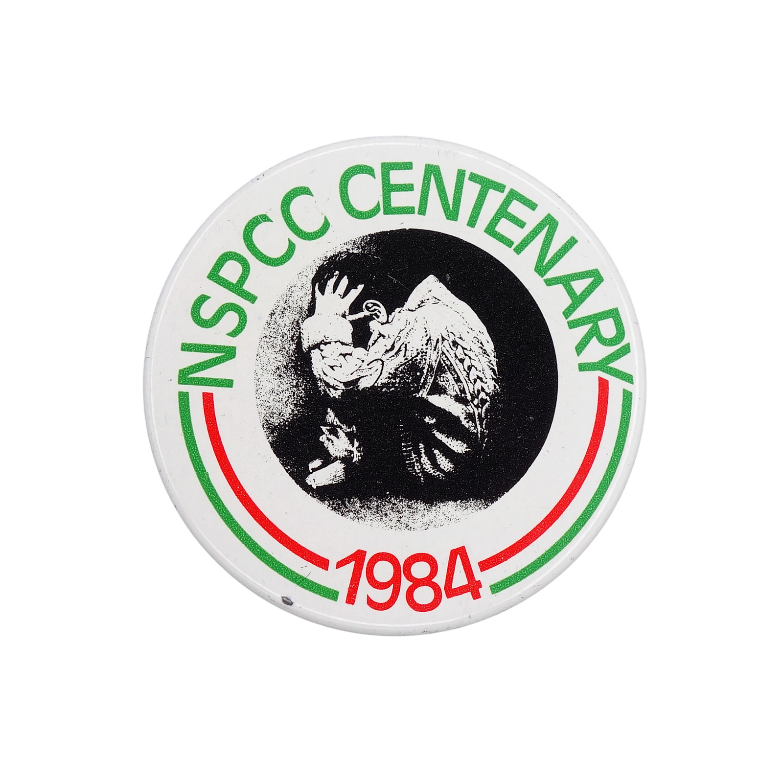 NSPCC CENTENARY 1984 缶バッジ バッチ 全英児童虐待防止協会