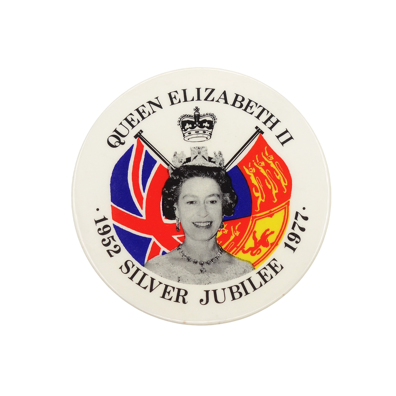 エリザベス2世 即位25周年 シルバージュビリー 缶バッジ バッチ