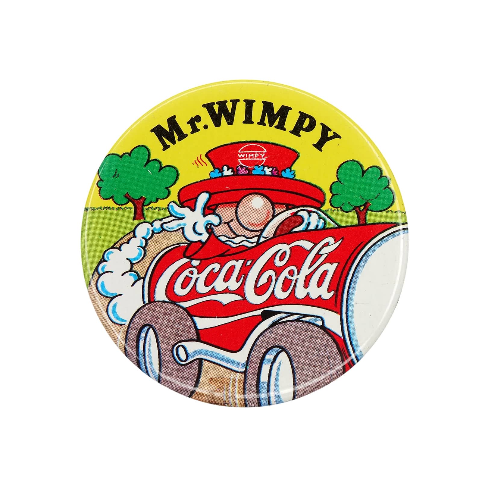 Mr. WIMPY 缶バッジ バッチ ウインピーとCoca Cola コカ・コーラ