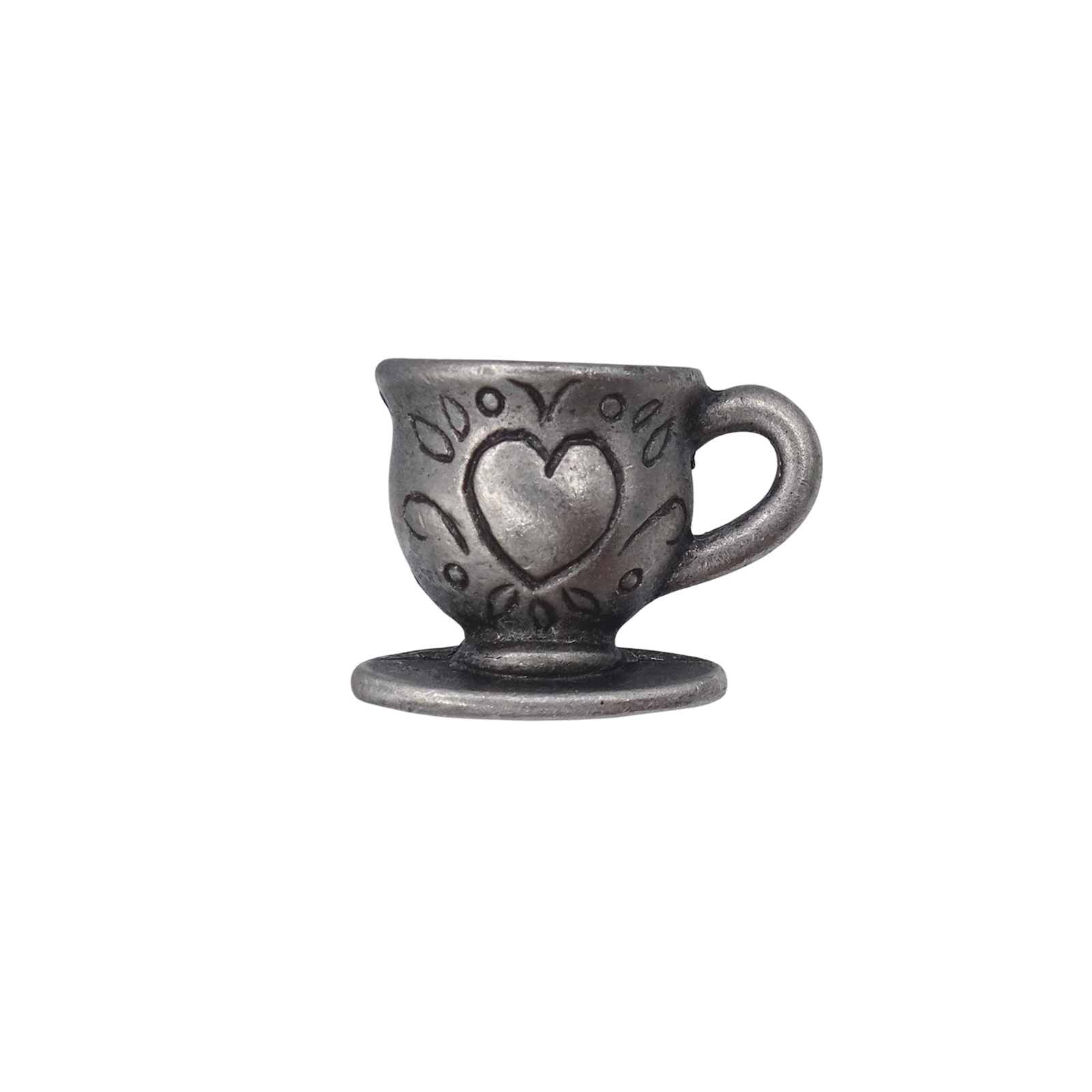 ハート柄 コーヒーカップ ピューター ピンズ