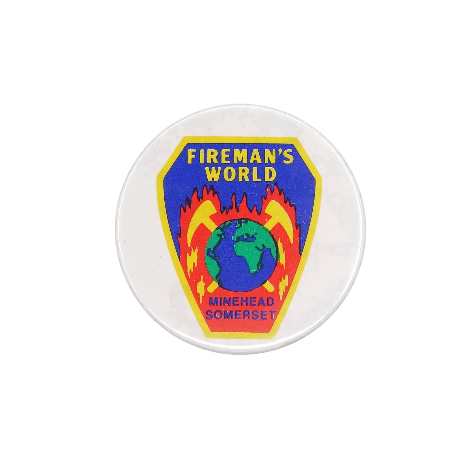FIREMAN'S WORLD 缶バッジ バッチ 消防車の私設博物館