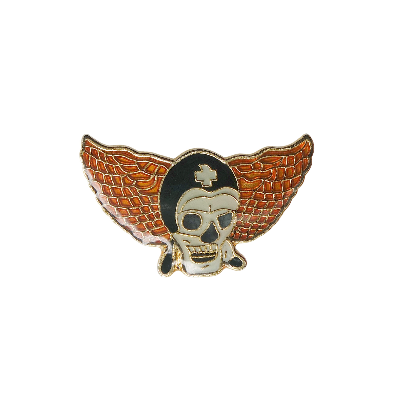 スカルウイング バイカー ピンズ PWII