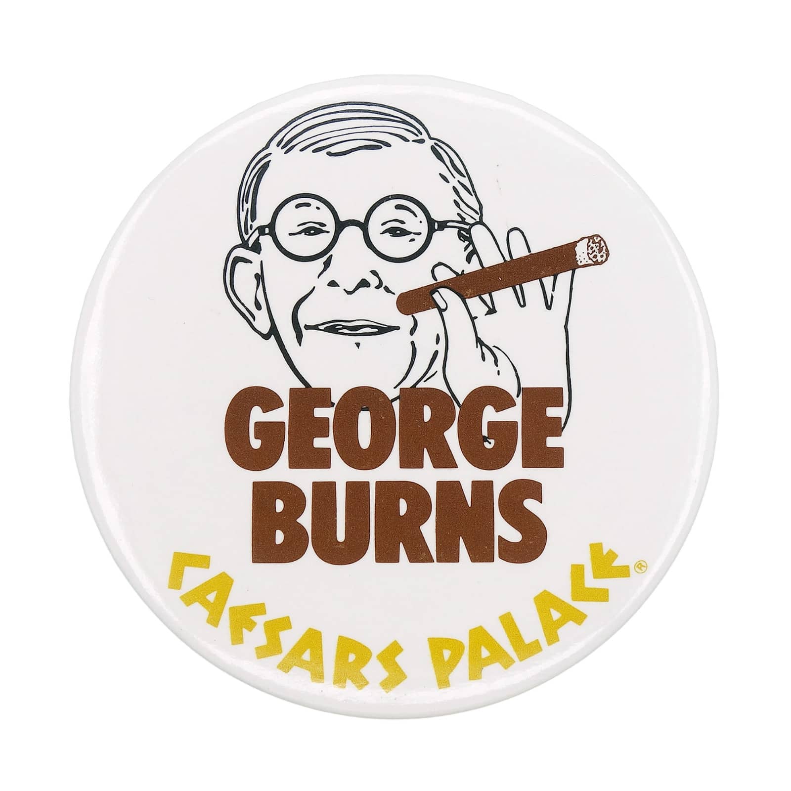 GEORGE BURNS ジョージ・バーンズ 缶バッジ CAESARS PALACE