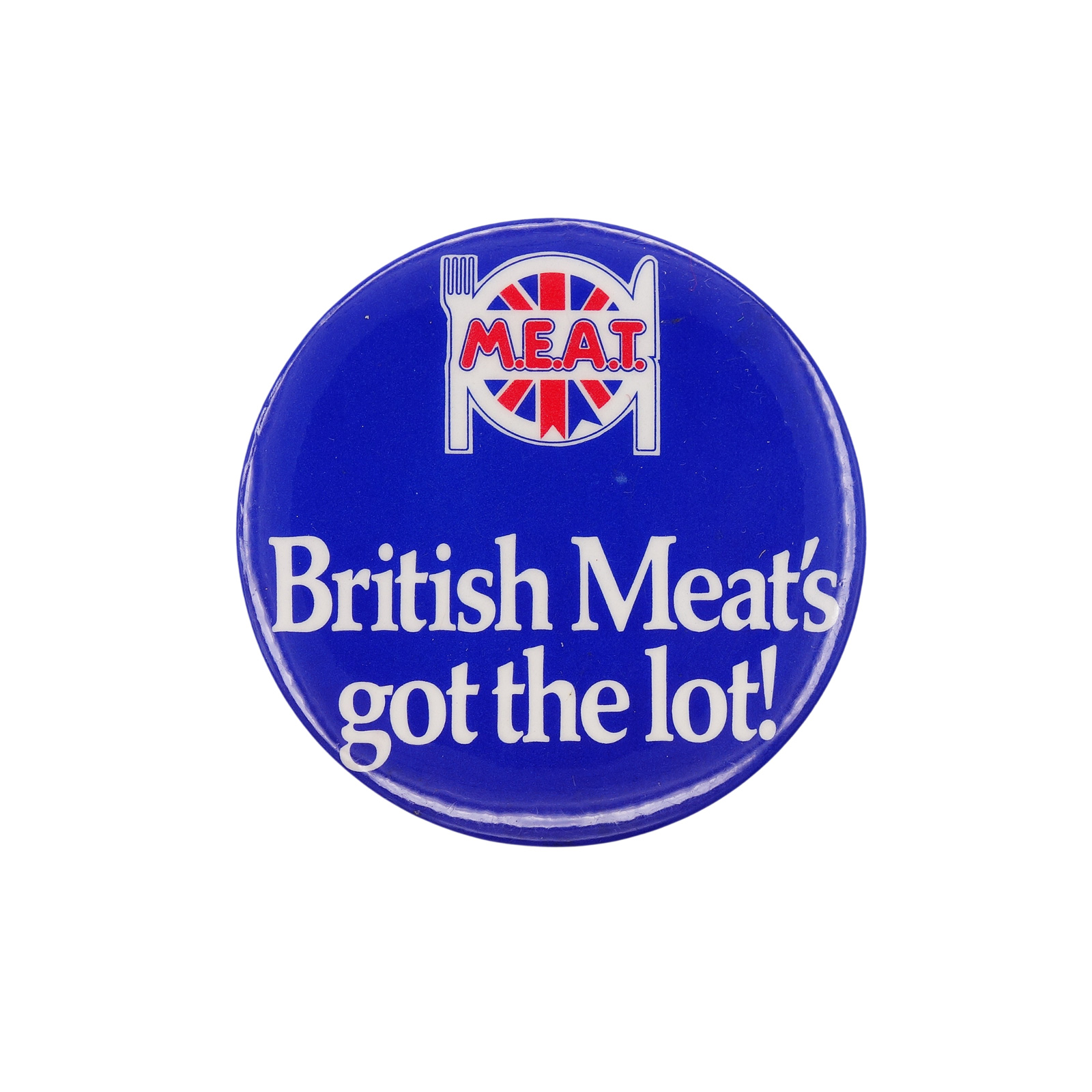 British Meat's got the lot! 缶バッジ バッチ M.E.A.T.
