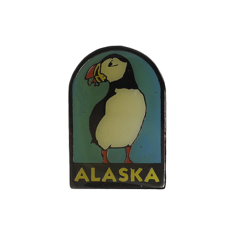 ALASKA パフィン ピンズ 鳥　ニシツノメドリ 動物ピンバッチ 留め具付き