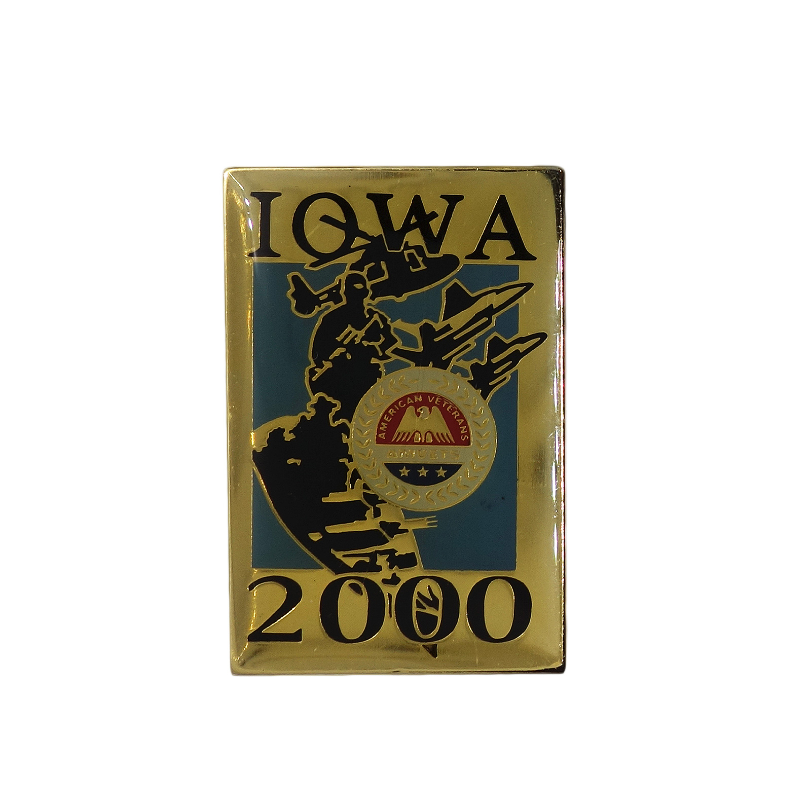 AMVETS ピンズ IOWA 2000 退役軍人 ボランティア組織 留め具付き