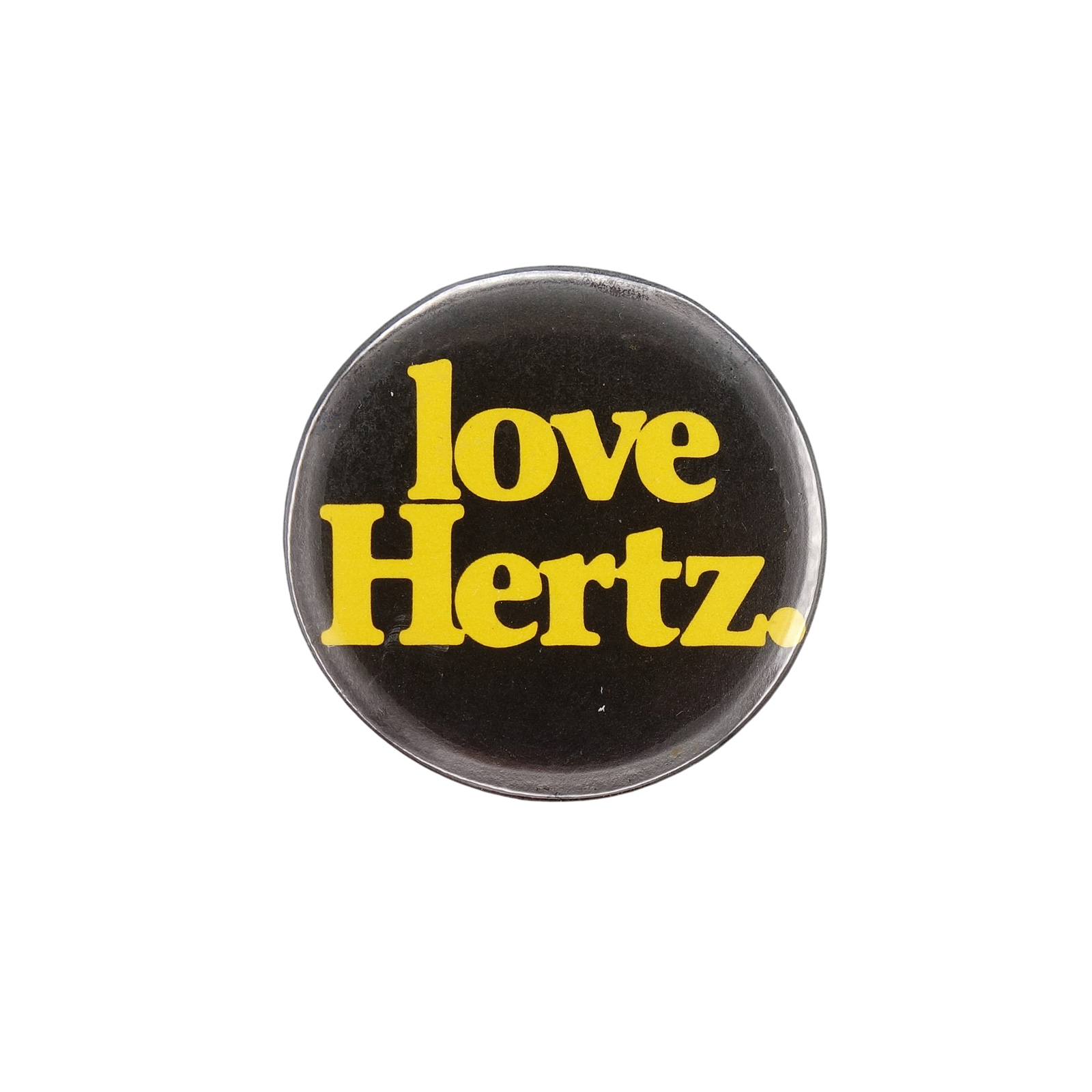 love Hertz. 缶バッジ バッチ レンタカー会社 ハーツ