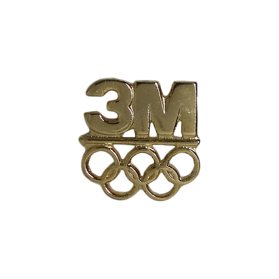 3M オリンピック スポンサー ピンズ 五輪 金色 留め具付き
