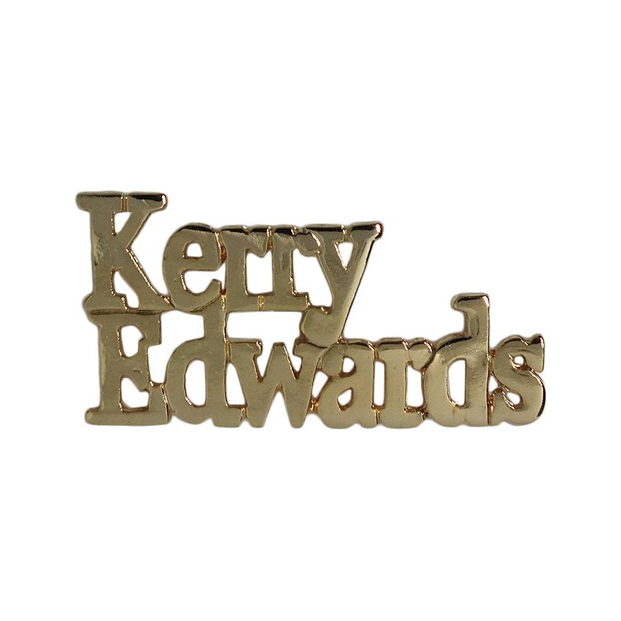 Kerry Edwards ピンズ 金色 留め具付き