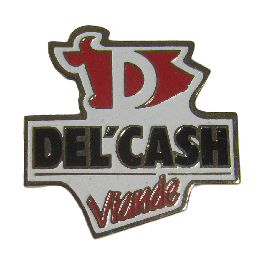 ピンズ DEL'CASH 肉屋 留め具付き フランス レトロ ピンバッジ