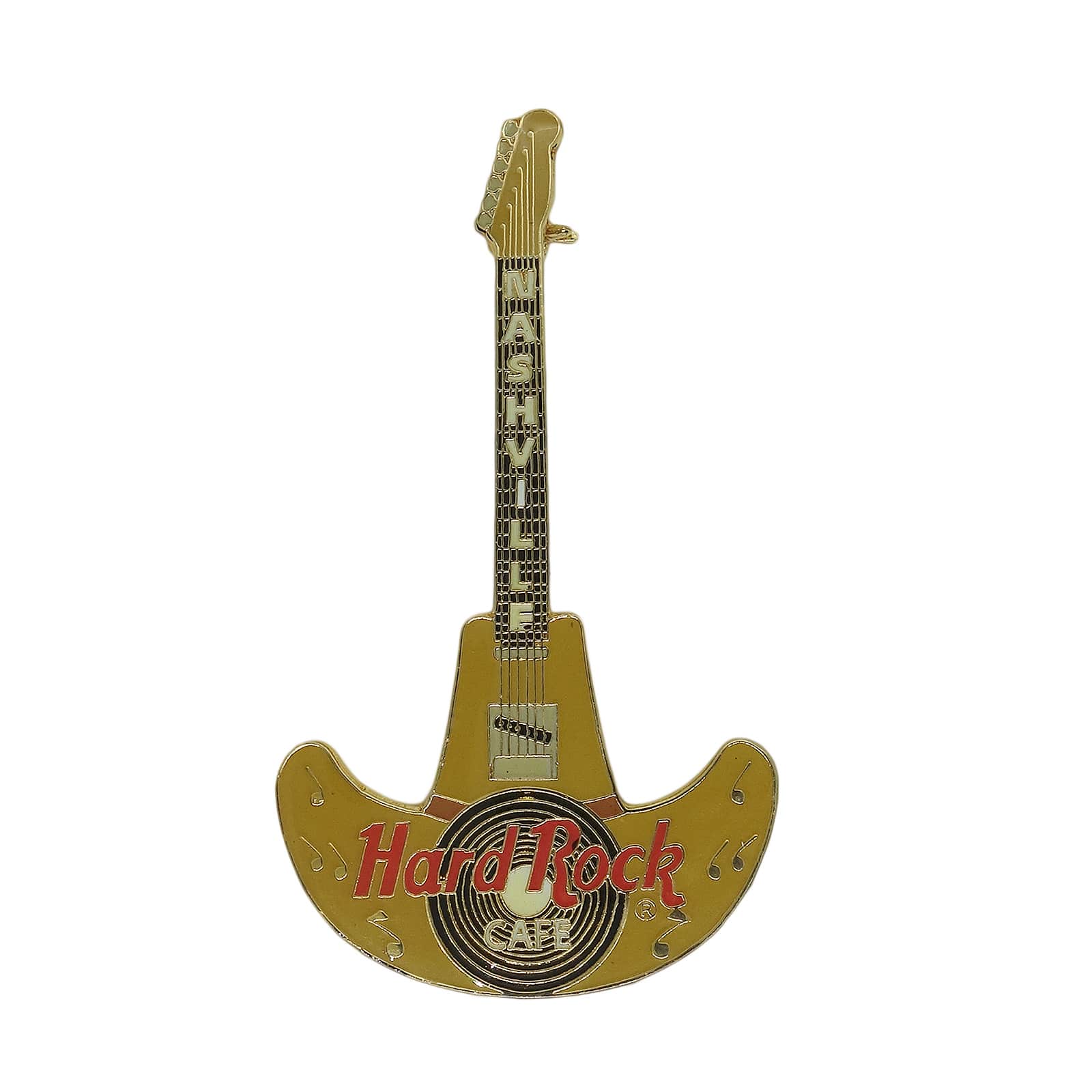 Hard Rock CAFE ハット型ギター ブローチ ハードロックカフェ NASHVILLE