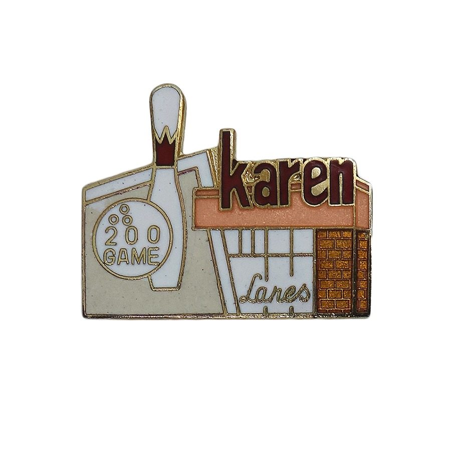 karen Lanes ボウリング ピンバッチブローチ