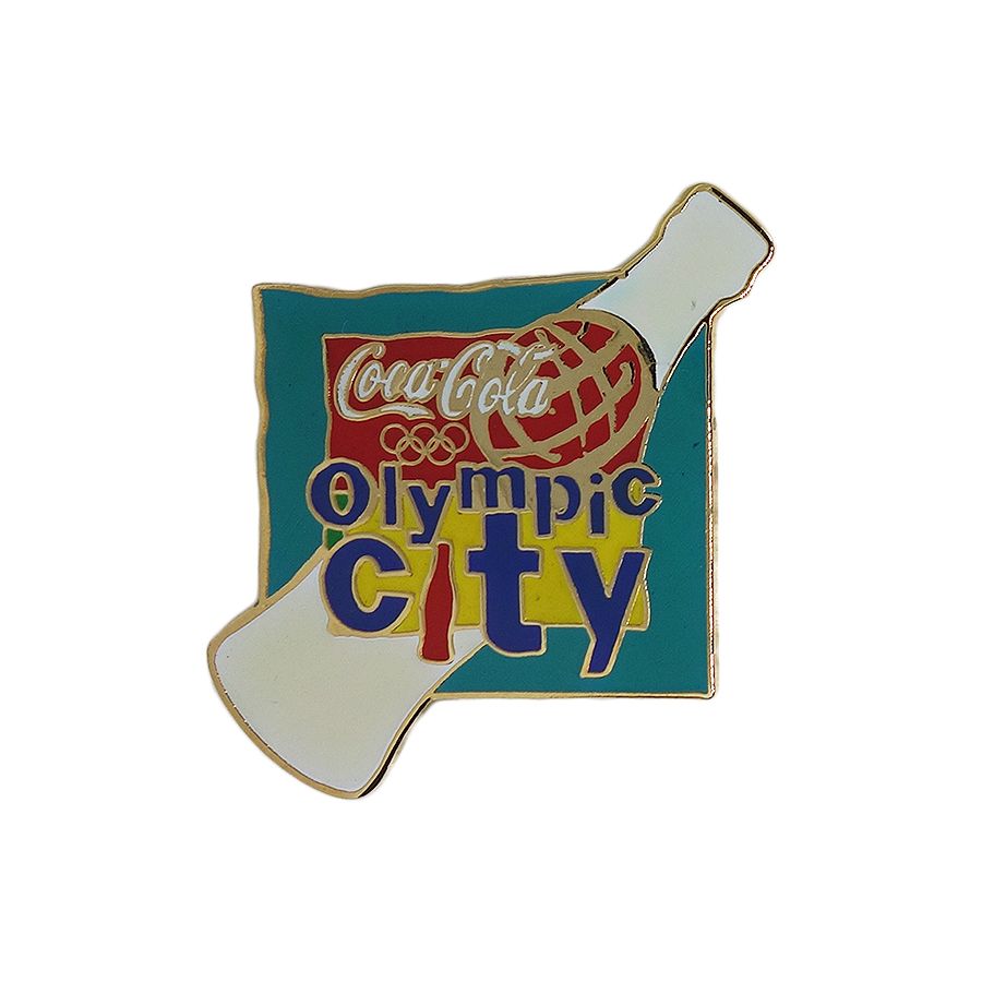 オリンピック×コカコーラ ピンズ Olympic City 五輪 Coca-Cola 留め具付き