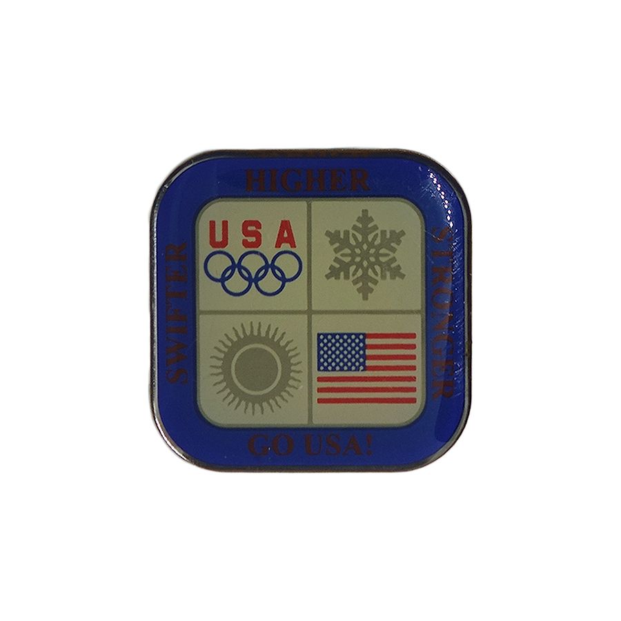 USA オリンピック ピンズ 五輪 星条旗 留め具付き