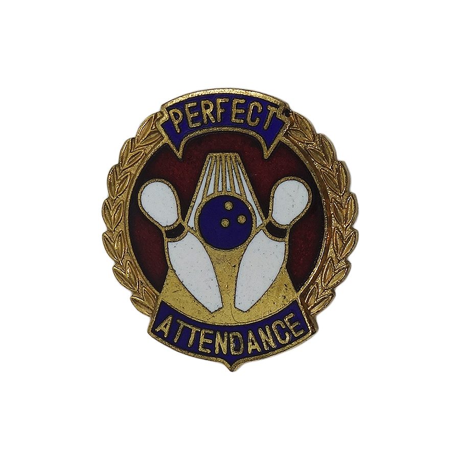 PERFECT ATTENDANCE ボウリング ビンテージ ピンバッチ ブローチ