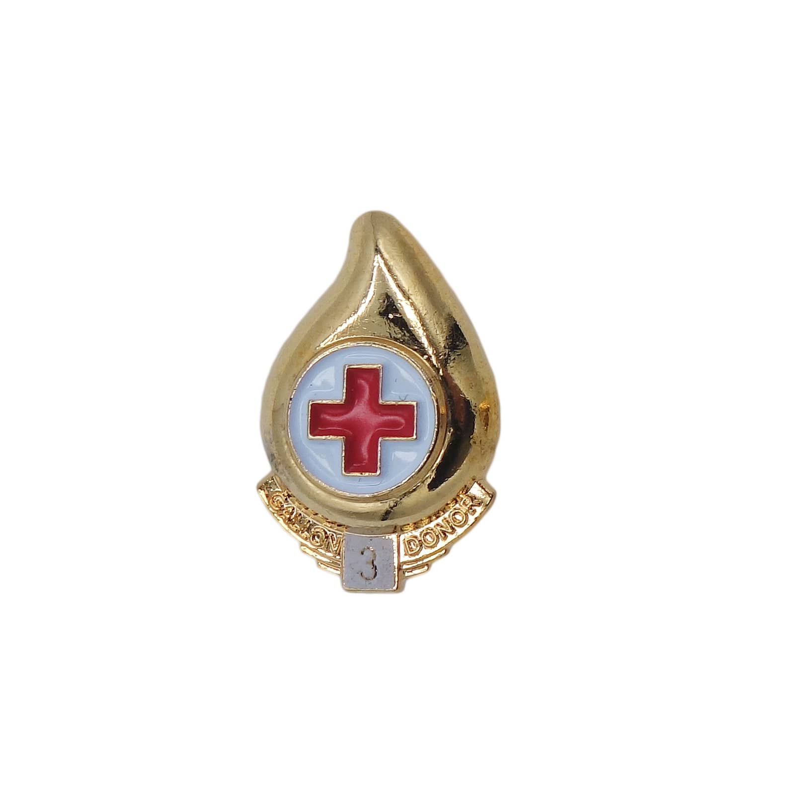 赤十字 献血 ピンズ RED CROSS レッドクロス 3 Gallon Blood Donor
