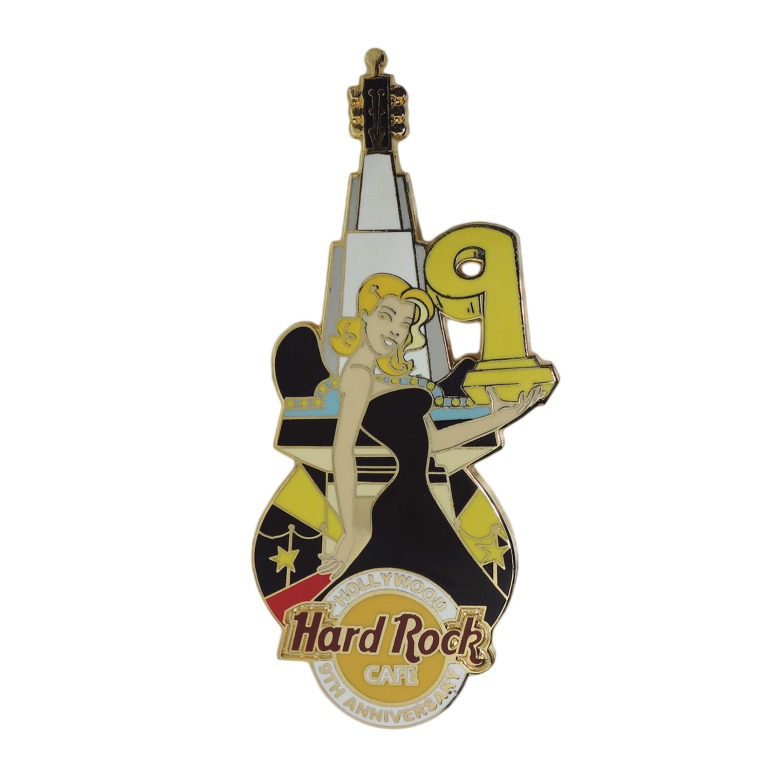 Hard Rock CAFE ウェイトレス女性 ピンズ ハードロックカフェ HOLLYWOOD