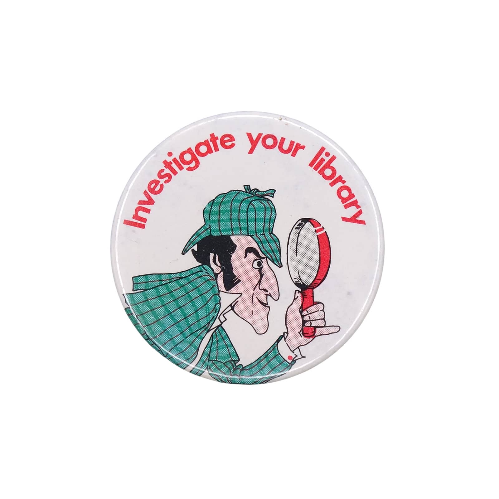 Investigate your library 缶バッジ バッチ 探偵