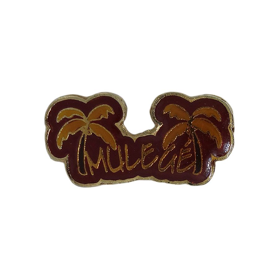 MULEGE ピンズ ヤシの木 留め具付き