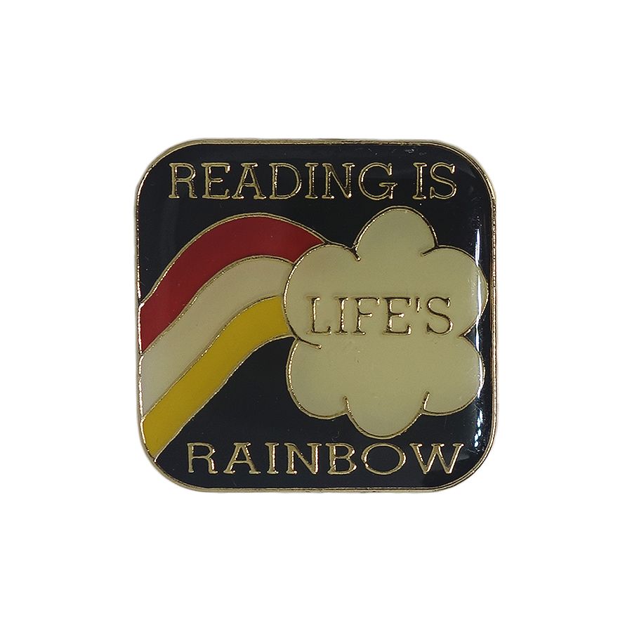 READING IS LIFE'S RAINBOW ピンズ 留め具付き