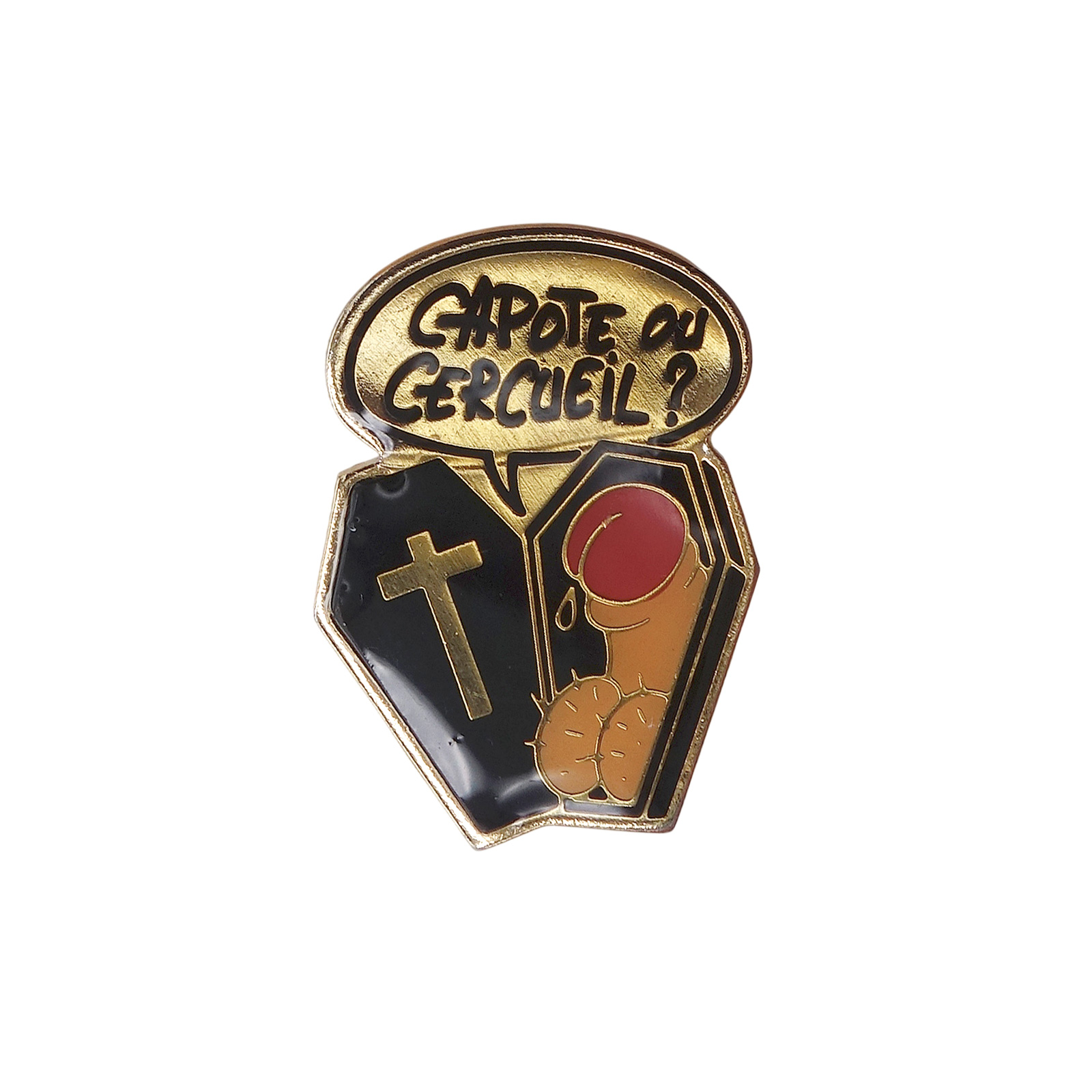 CAPOTE OU CERCEUIL! ピンズ エイズ啓発活動