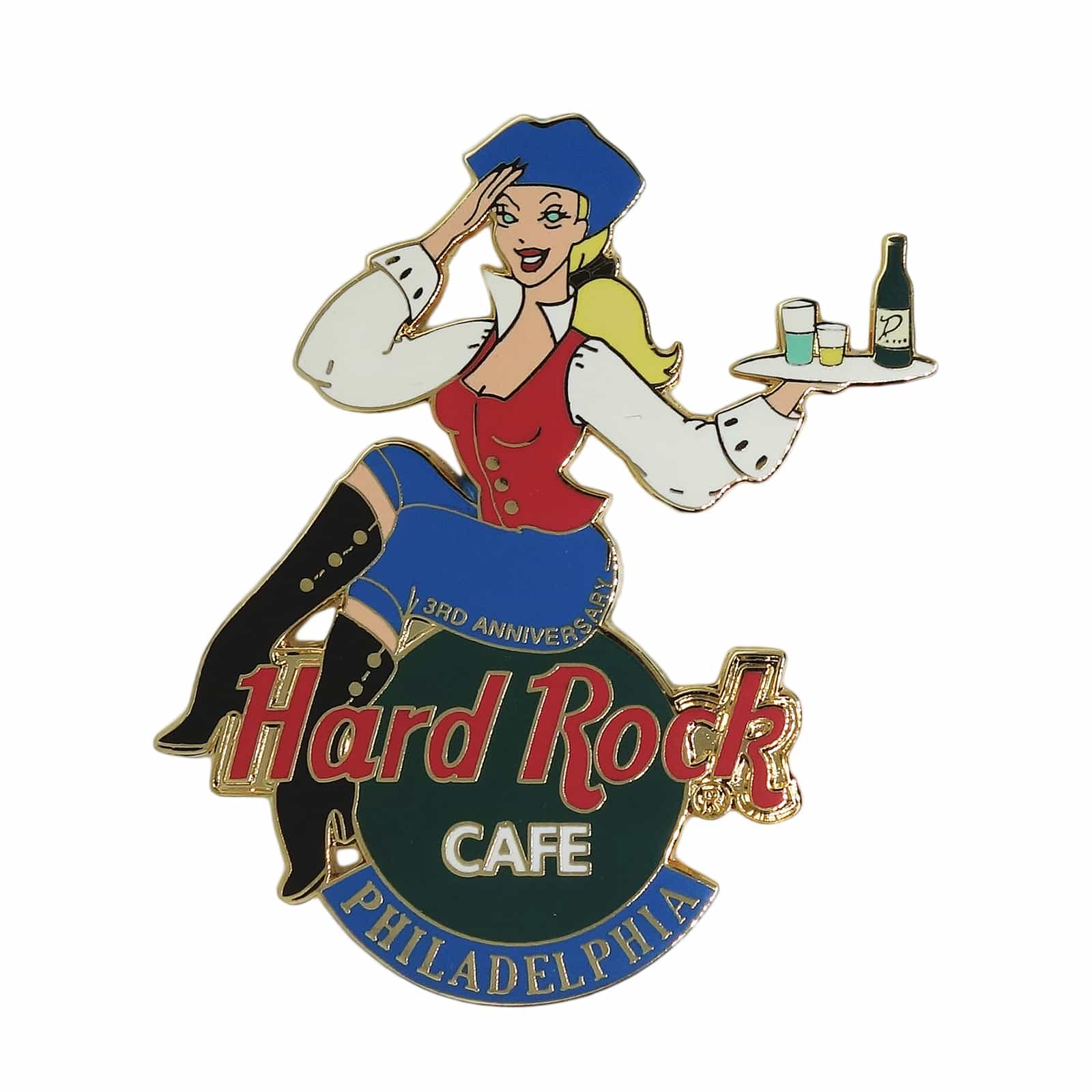 Hard Rock CAFE ウェイトレス女性 ピンズ ハードロックカフェ PHILADELPHIA