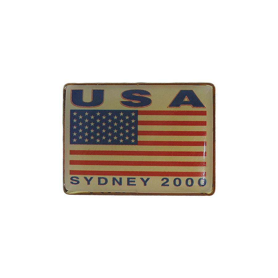USA 星条旗 ピンズ SYDNEY 2000 留め具付き