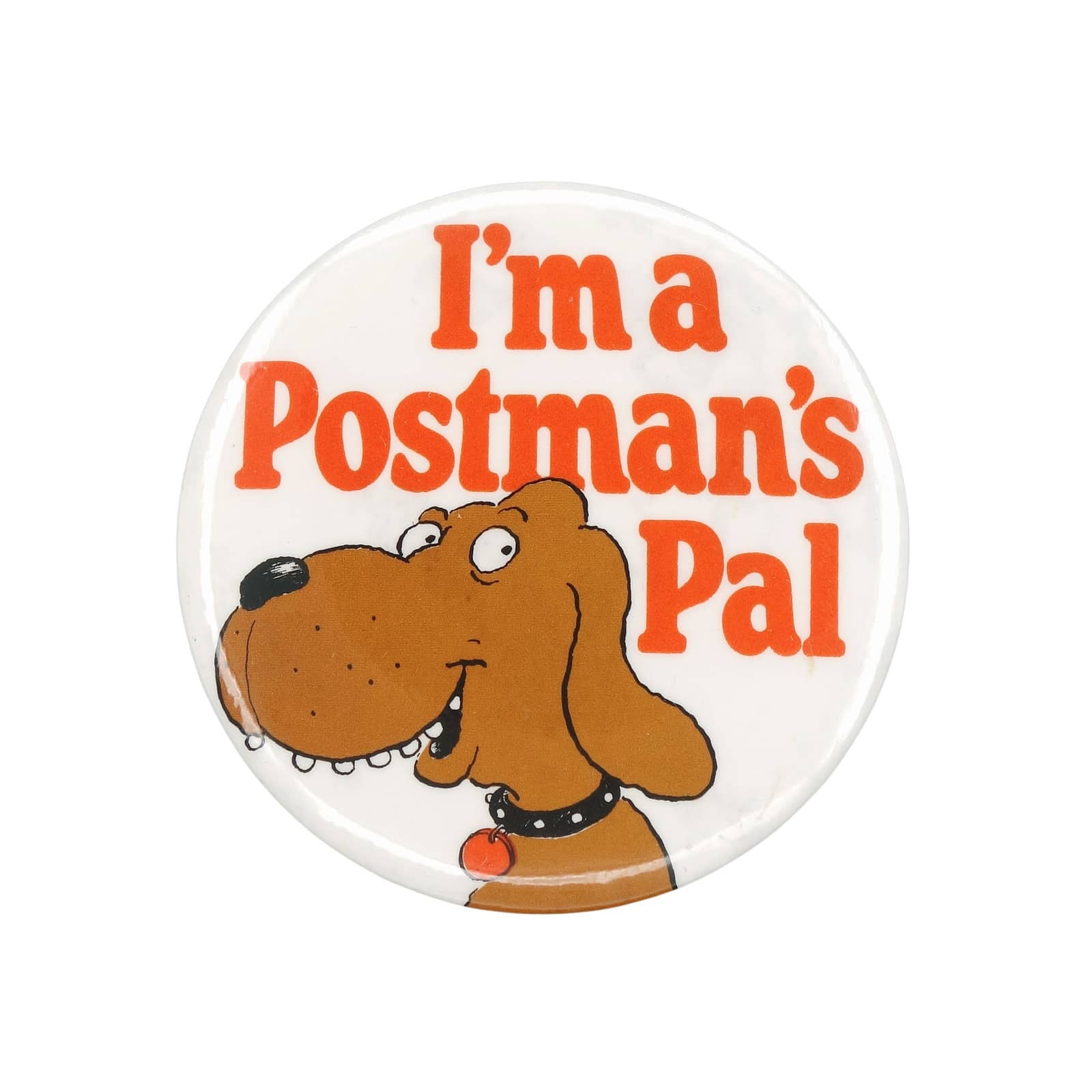 犬 I'm a Postman's Pal 缶バッジ バッチ