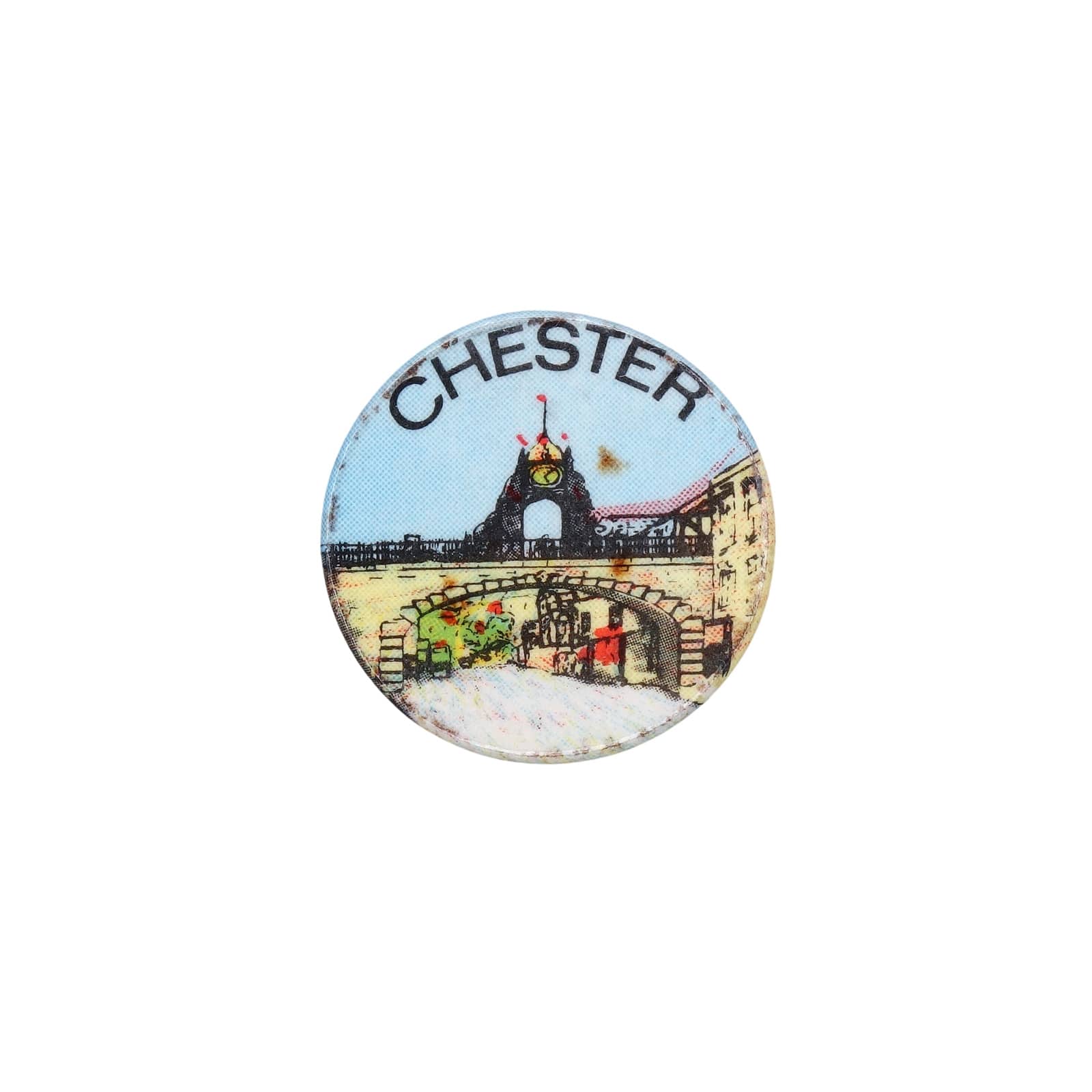 CHESTER チェスター イーストゲート時計塔 缶バッジ バッチ