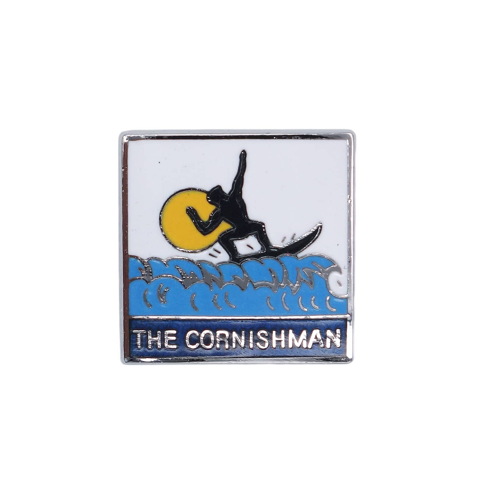 THE CORNISHMAN ピンバッジ ブローチ　サーフィンをする男
