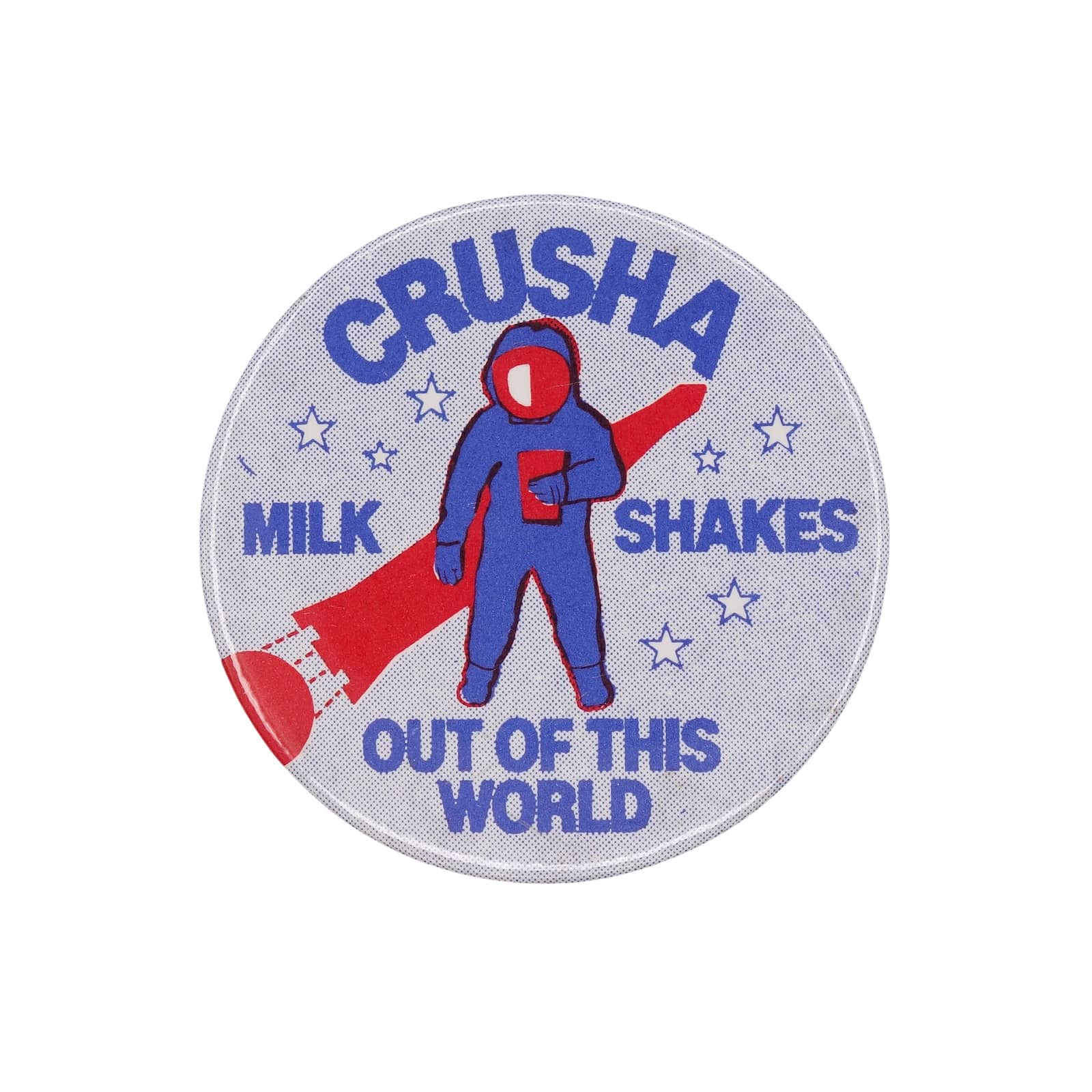 CRUSHA ミルクシェイク シロップブランド 缶バッジ バッジ