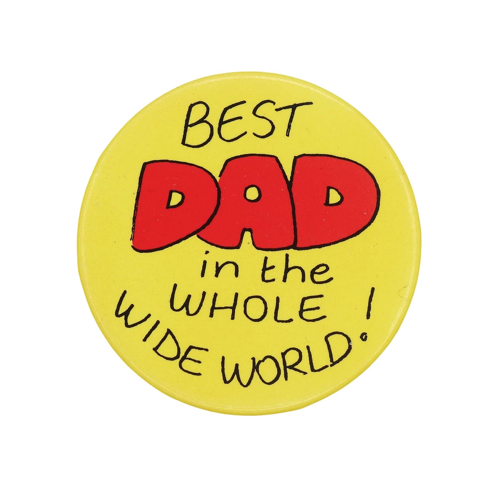 BEST DAD in the WHOLE WIDE WORLD 缶バッジ バッチ 最高のお父さん