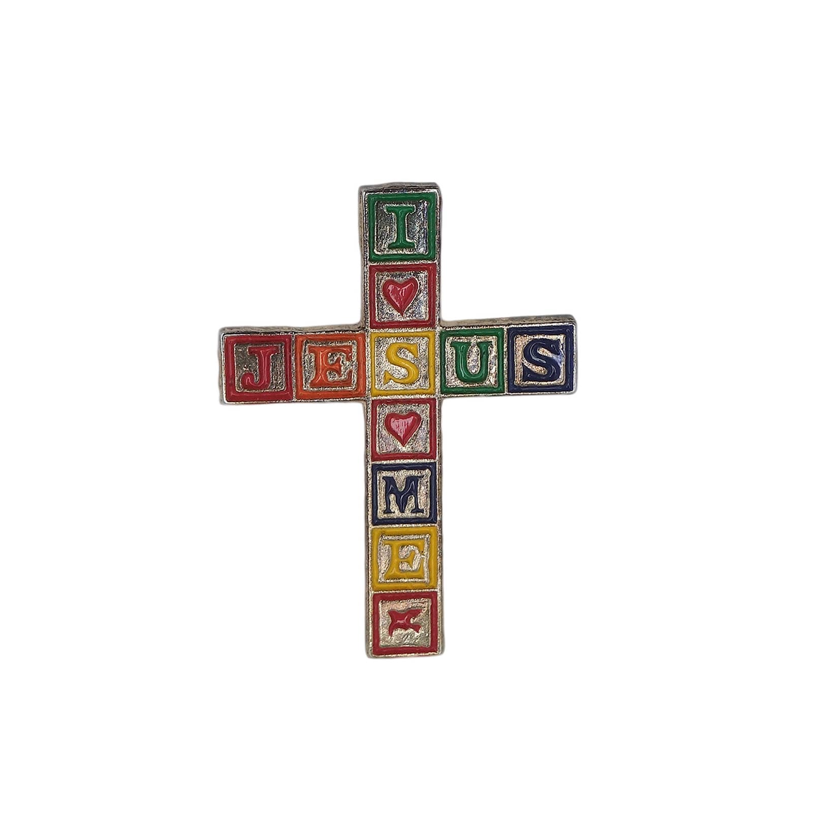 I Love Jesus, Jesus Loves Me 十字架 ピンズ クロス