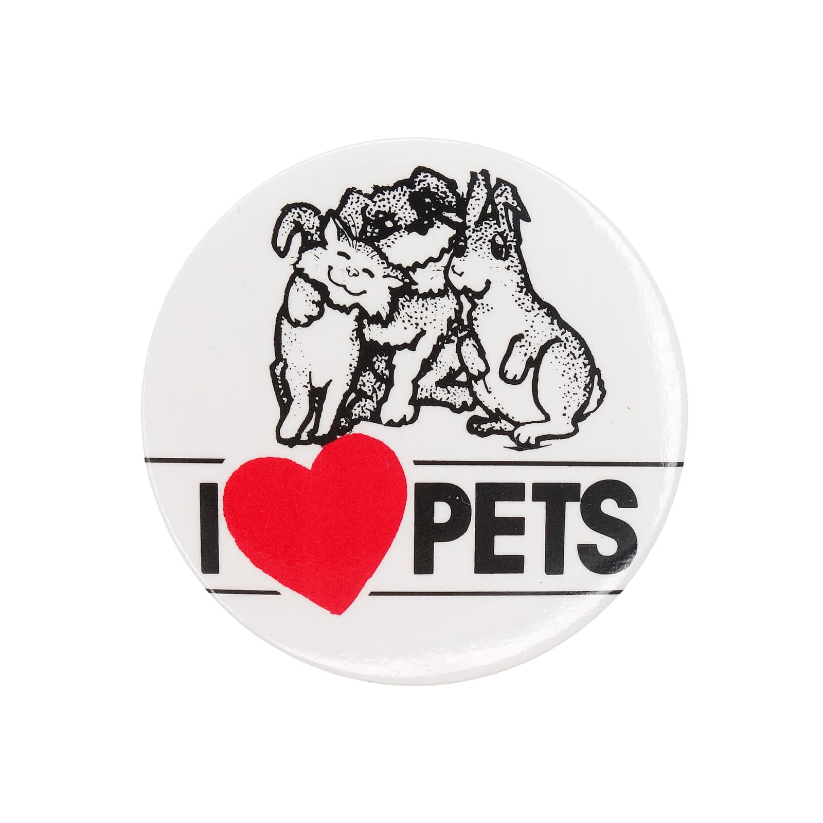 I LOVE PETS 缶バッジ バッチ