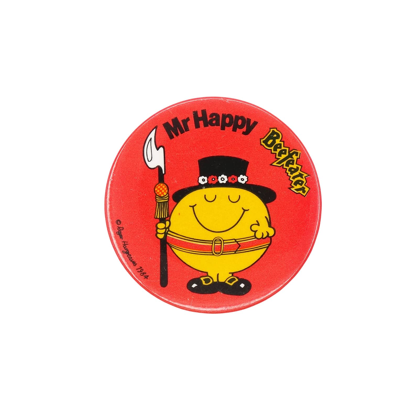 Beefeater 缶バッジ バッチ Mr Happy 1984