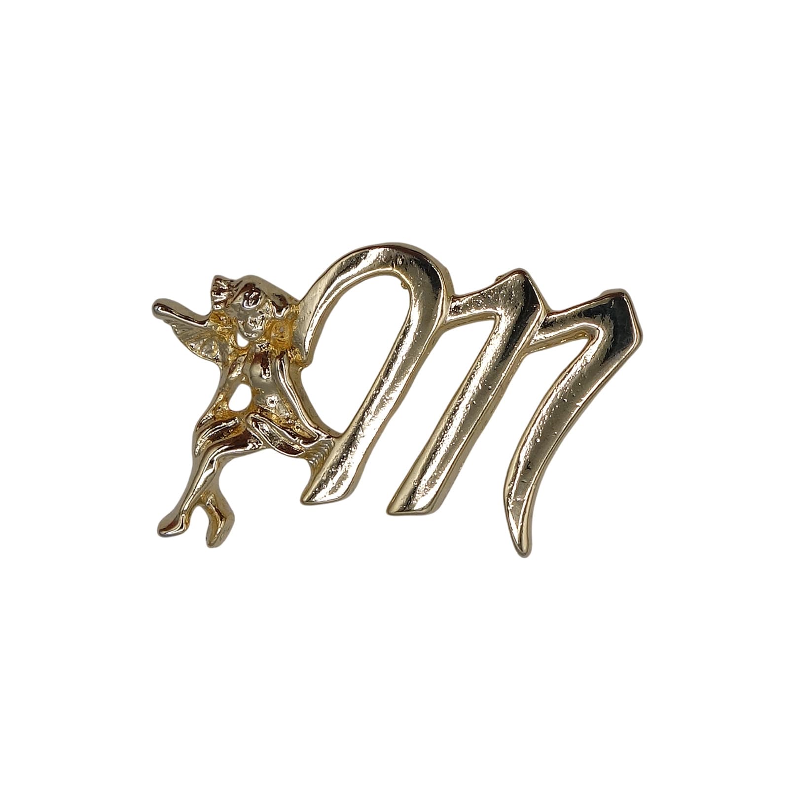 妖精 アルファベット M ピンズ 金色 フェアリー