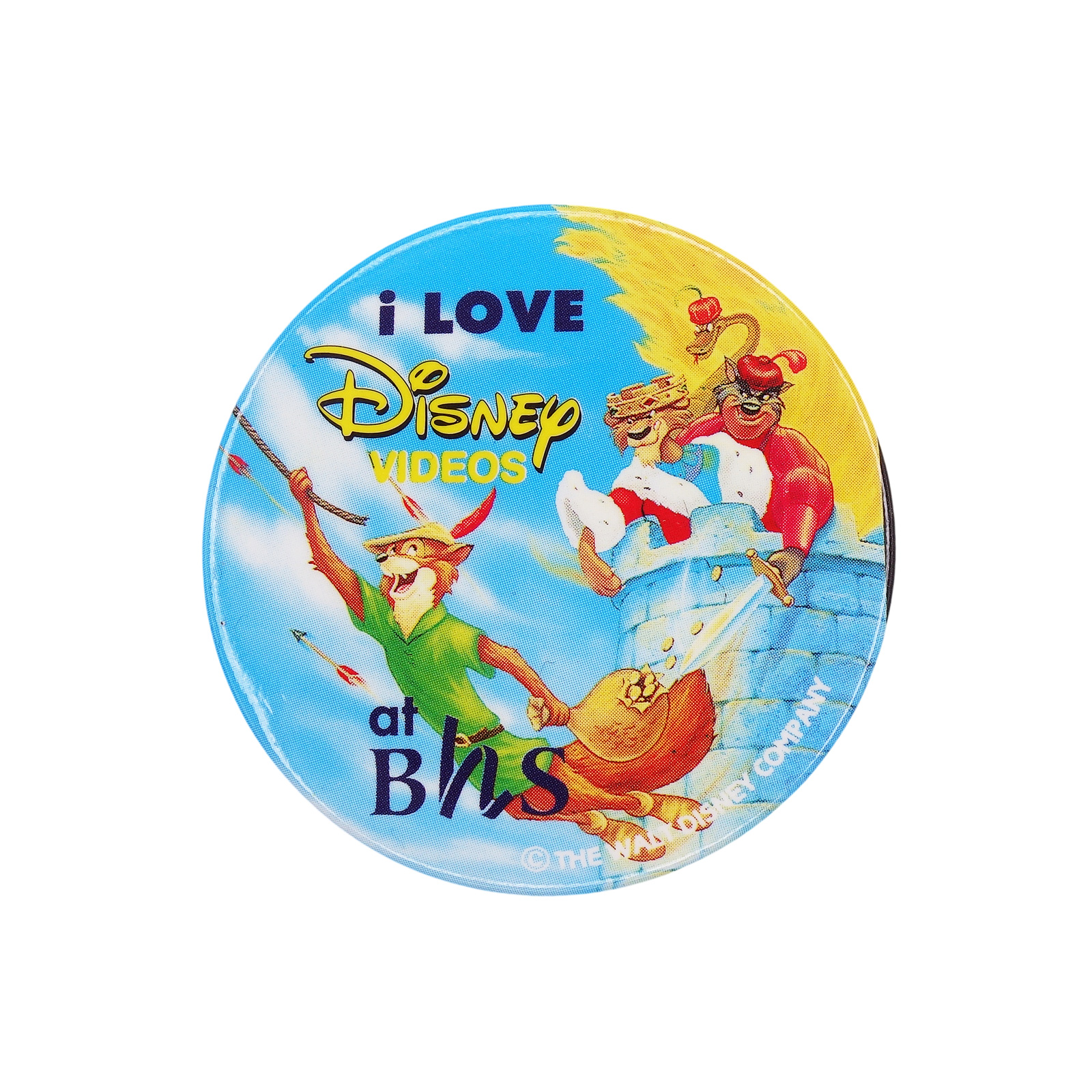 i LOVE Disney VIDEOS ディズニー映画 ロビン・フッド 缶バッジ バッチ