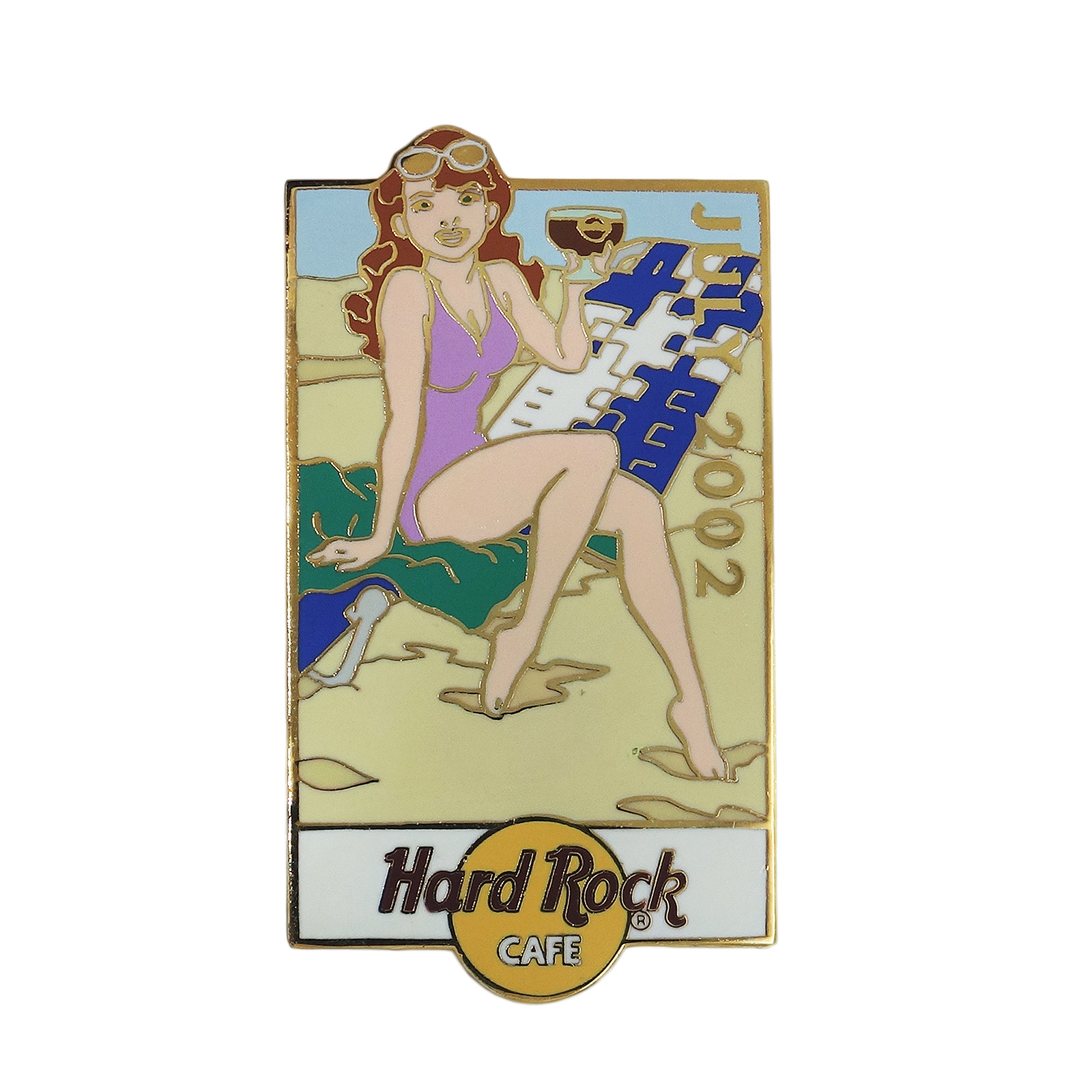 Hard Rock CAFE 水着の女性 JULY ピンズ ハードロックカフェ 留め具付き