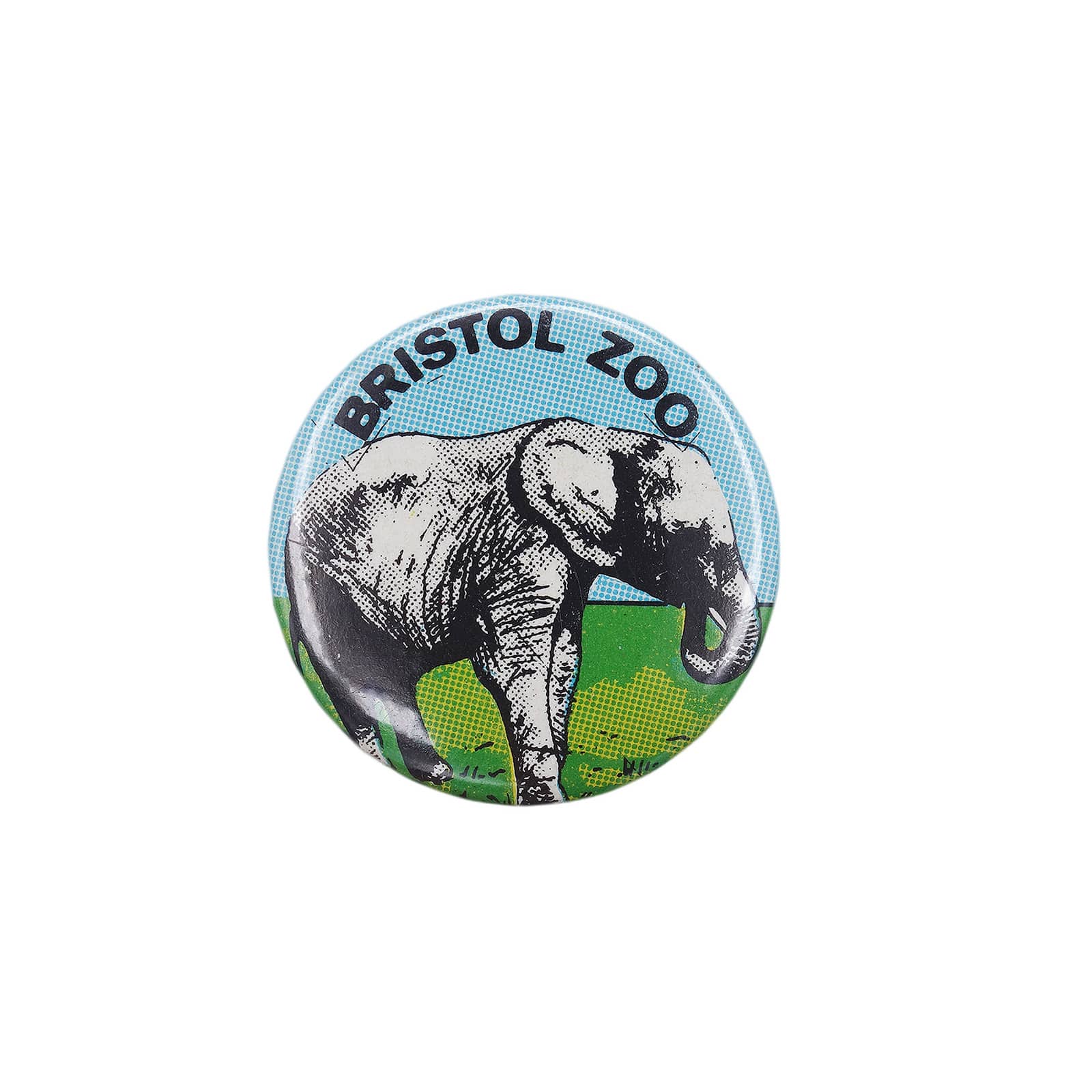 BRISTOL ZOO 象 缶バッジ バッチ ブリストル動物園