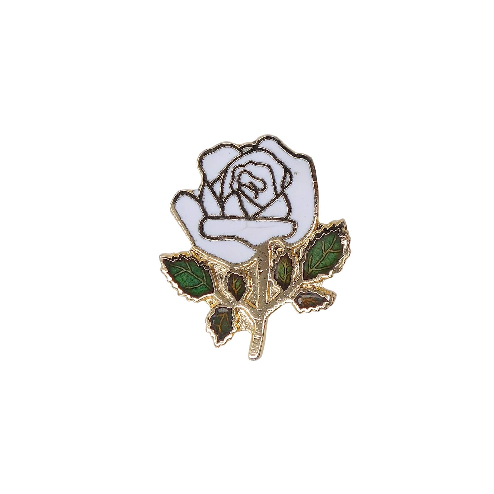 白薔薇 ピンズ 花