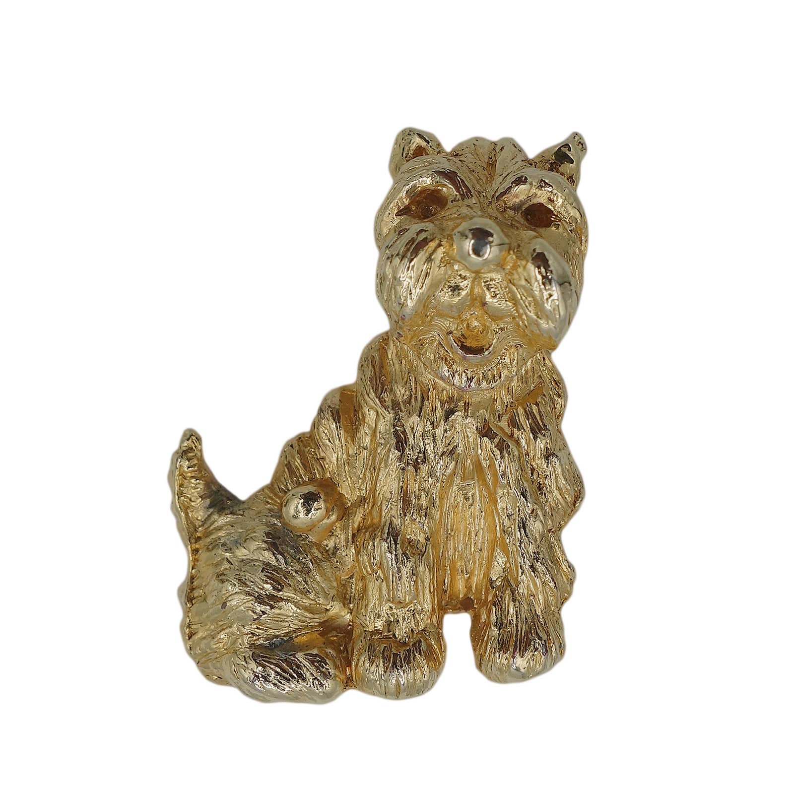 犬 ピンズ 動物 金色