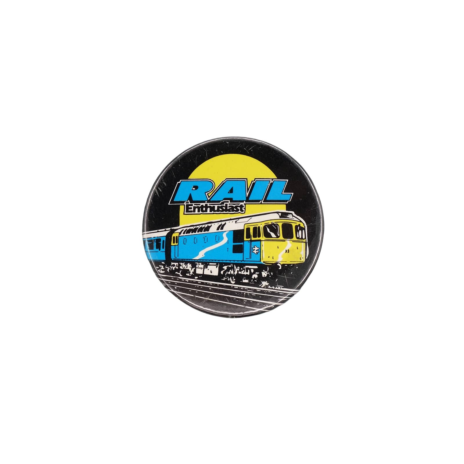RAIL Enthusiast 鉄道 列車 缶バッジ バッチ