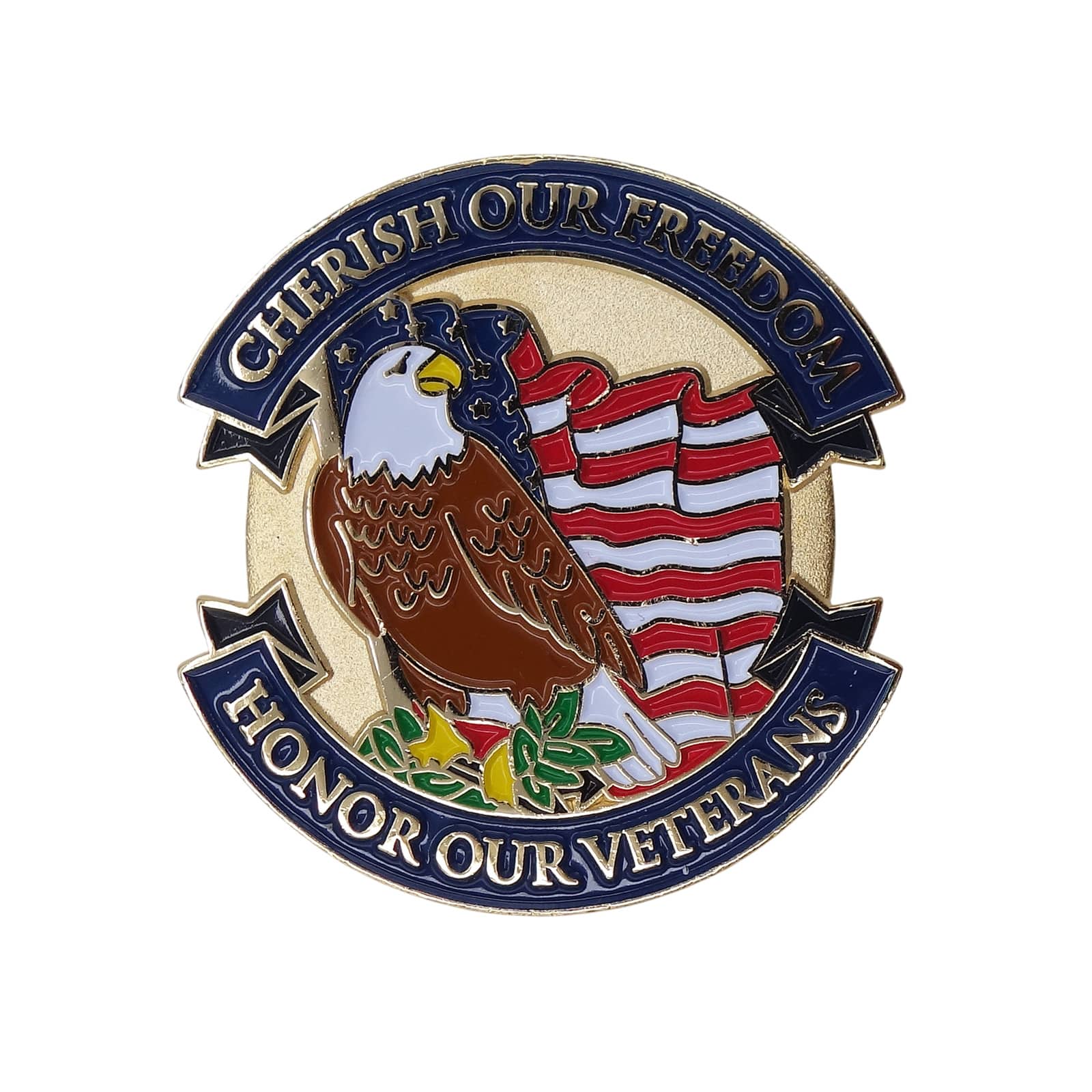 CHERISH OUR FREEDOM HONOR OUR VETERANS ピンズ 退役軍人に敬意